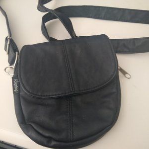 Faux Leather Black "Hipzbag" with strap